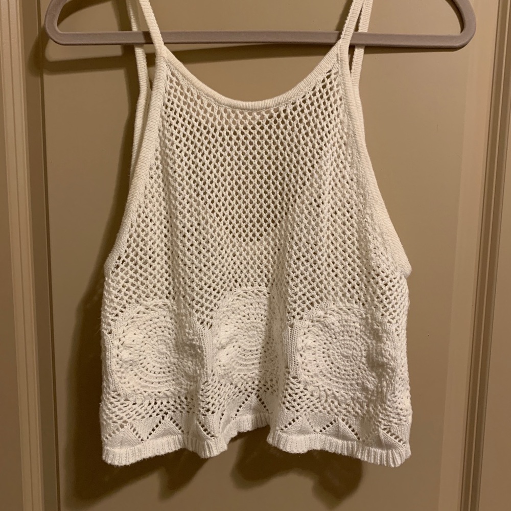 L.A Hearts crocheted tank top crop top